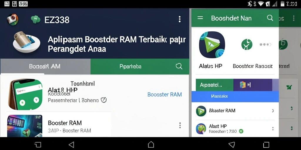 Tampilan antarmuka EZ338 yang sederhana dan efektif untuk mengoptimalkan RAM.