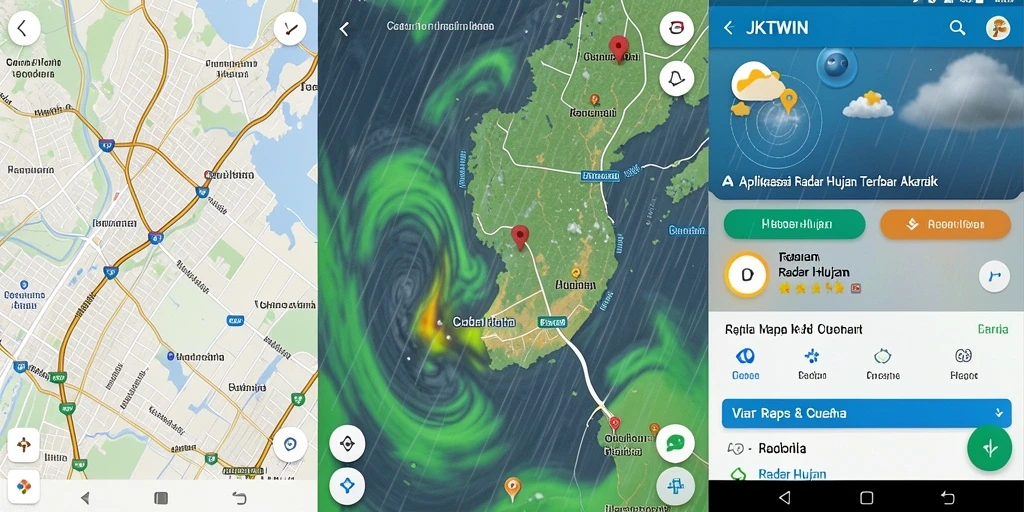Tampilan antarmuka JKTWIN menampilkan peta radar hujan secara real-time.