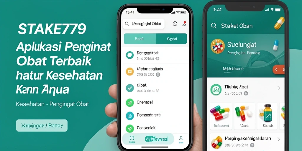 Antarmuka pengguna STAKE779 menunjukkan pengingat obat yang jelas dan efisien.