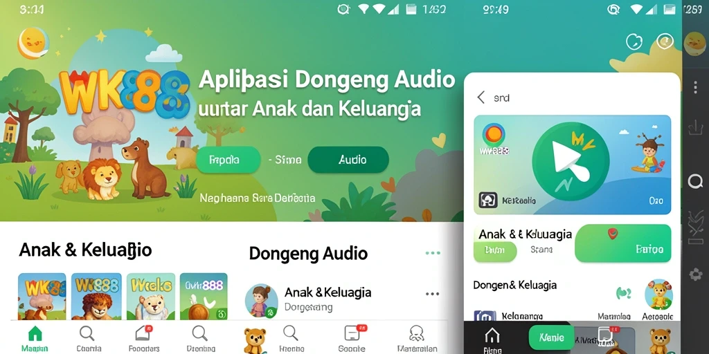 Antarmuka pengguna <strong>WK888</strong> yang menarik dan ramah anak.