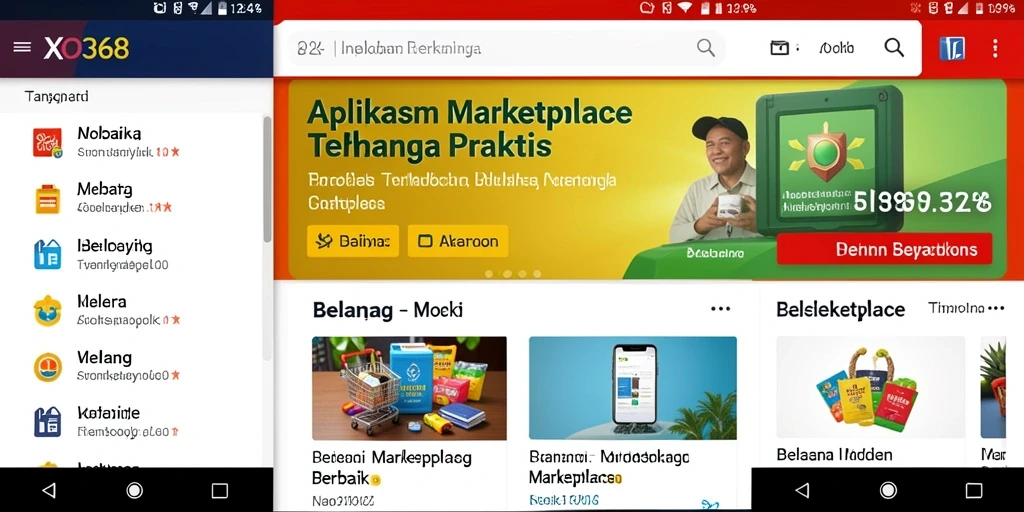 Antarmuka aplikasi <strong>XO368</strong> yang menarik untuk belanja online.